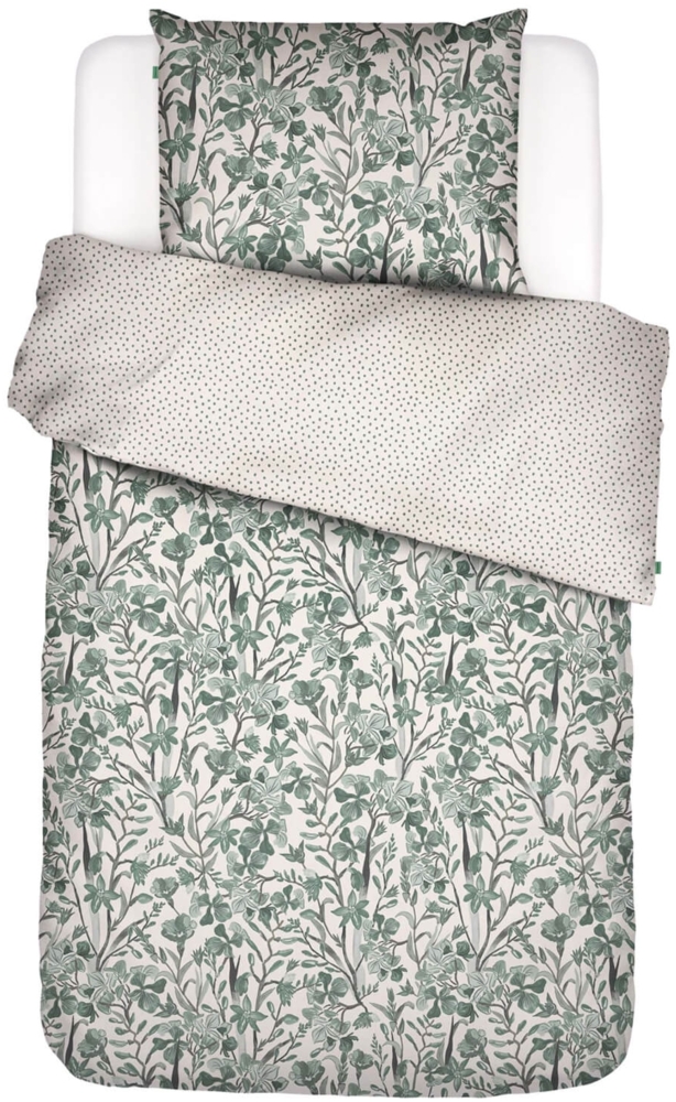 Covers & Co Bettwäsche Floral Fiesta Green Perkal 135 x 200 + 80 x 80 cm Bild 1