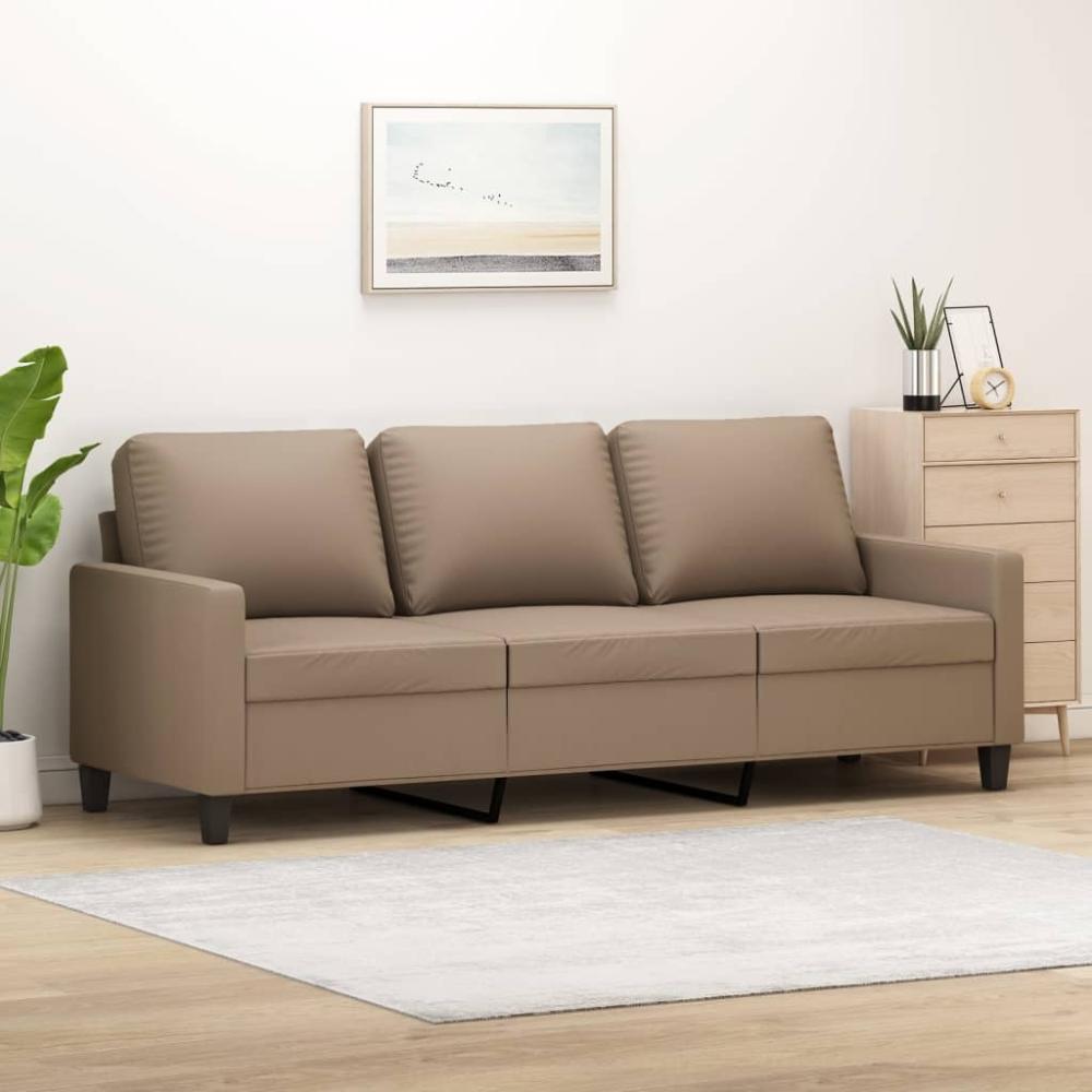 vidaXL 3-Sitzer-Sofa Cappuccino-Braun 180 cm Kunstleder 359146 Bild 1