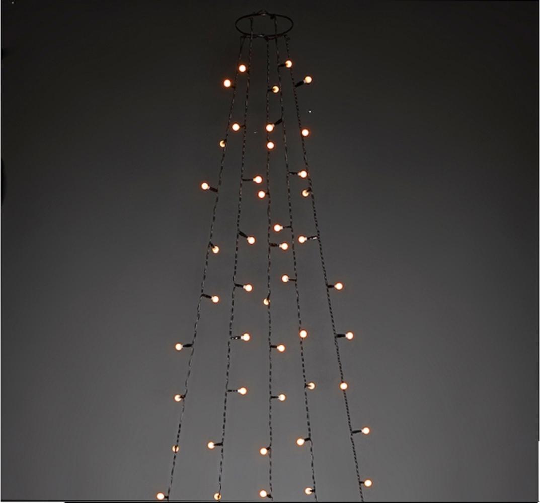 Hängende LED Christbaum Lichterkette 200 bernsteinfarbene LED´s - "Baummantel" Bild 1