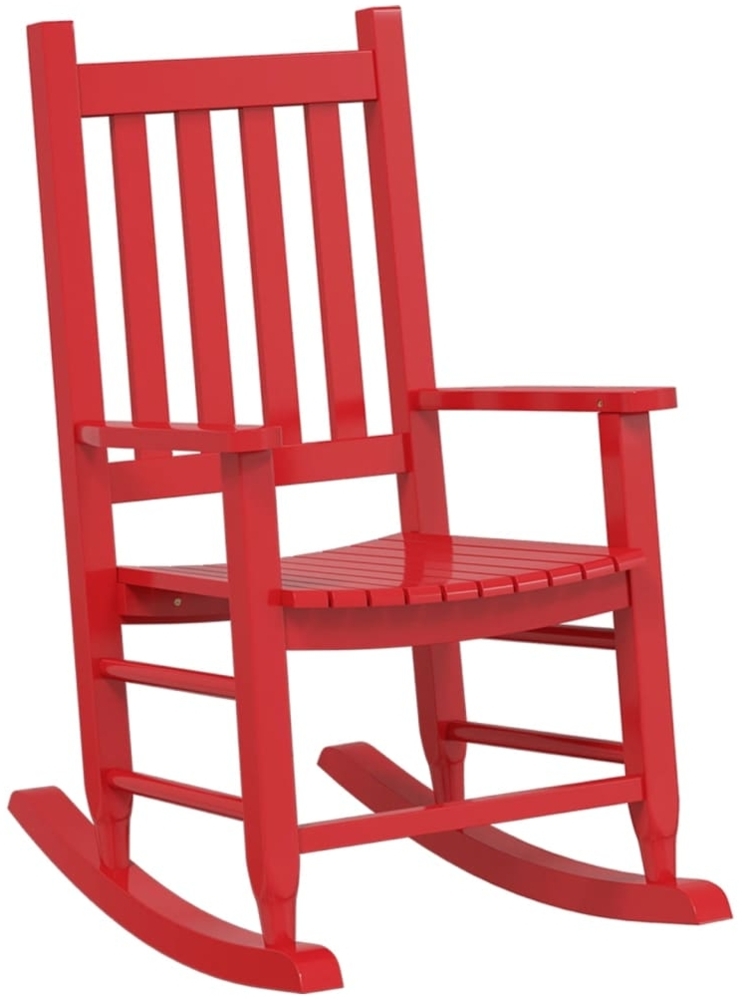 vidaXL Schaukelstuhl für Kinder Rot Massivholz Pappel 4008878 Bild 1