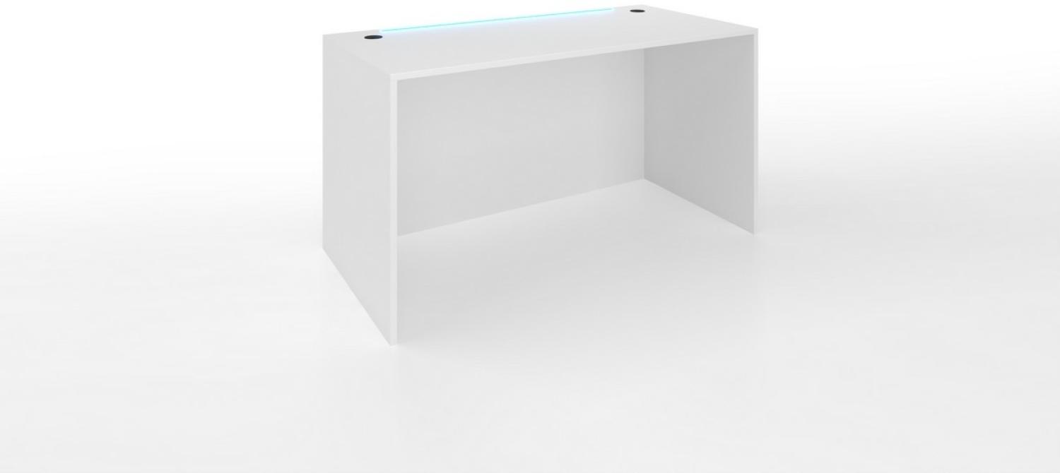 Gaming Tisch ONE A2 mit LED-Beleuchtung, 120 x 72 x 60, weiß Bild 1