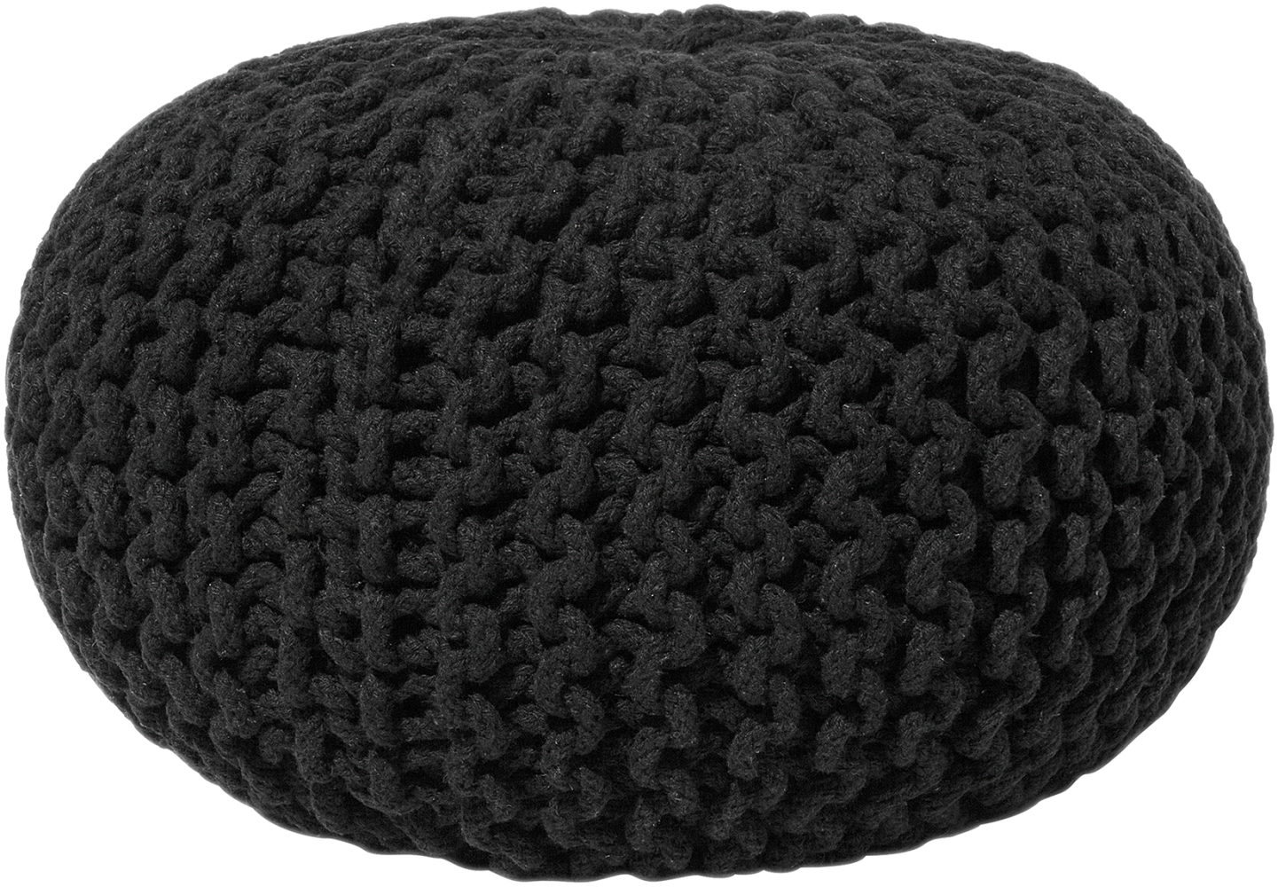 Pouf schwarz ⌀ 40 cm CONRAD Bild 1