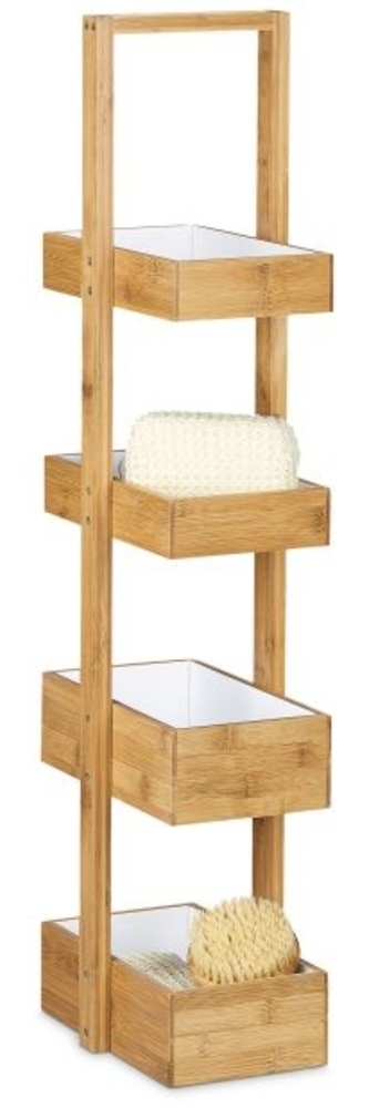 Bambus Badregal mit 4 Ablagen Bild 1