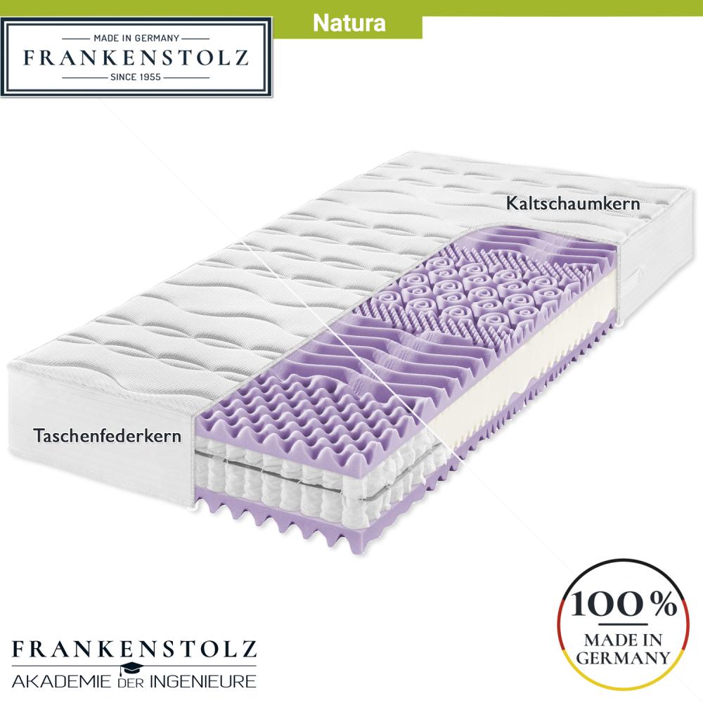 Frankenstolz Natura Matratze perfekt für umweltbewusste Schläfer 90x190 cm (Sondergröße), H4, Taschenfedern Bild 1