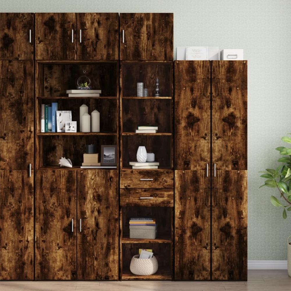 vidaXL Hochschrank Schmal Räuchereiche 45x42,5x225 cm Holzwerkstoff 3281298 Bild 1