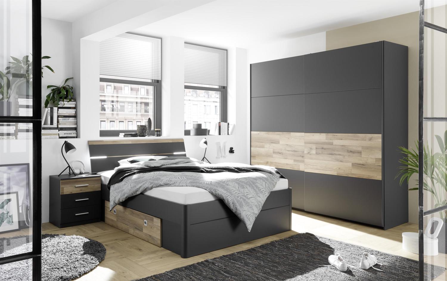 Jugendzimmer-Set >Isobel< (3-teilig) in Graphit Bild 1