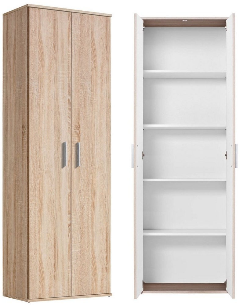 mokebo® Mehrzweckschrank 'Der Lange' moderner Aktenschrank, Schrank & Haushaltsschrank, Made in Germany | 60 x 180 x 34 (B/H/T in cm) | Sonoma Eiche, Braun Bild 1