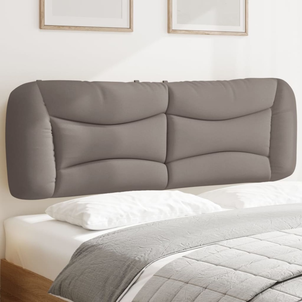 vidaXL Kopfteil-Kissen Taupe 160 cm Stoff Bild 1