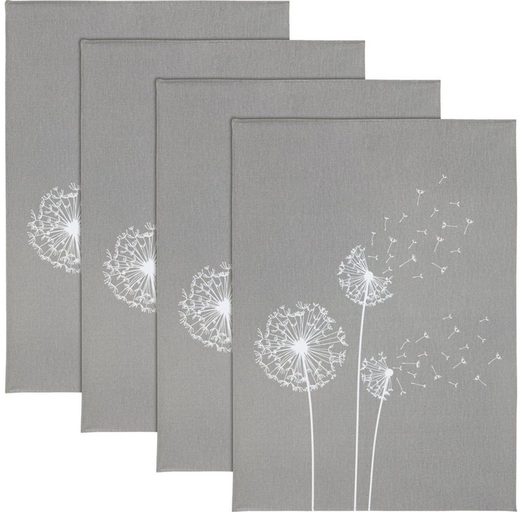 Erwin Müller Geschirrtuch Geschirrtuch 4er-Pack, Baumwolle Blumen Bild 1