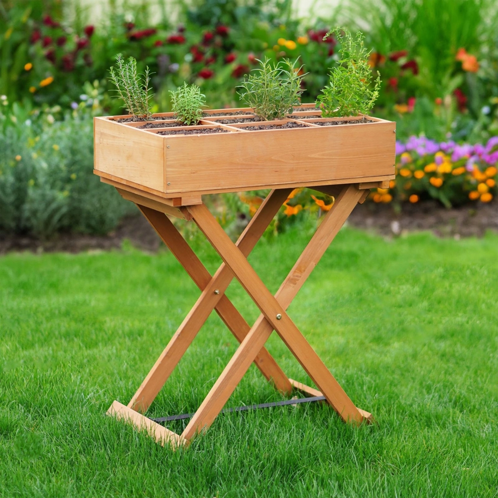 Kräuterhochbeet aus Holz – Perfekt für Garten & Balkon Bild 1