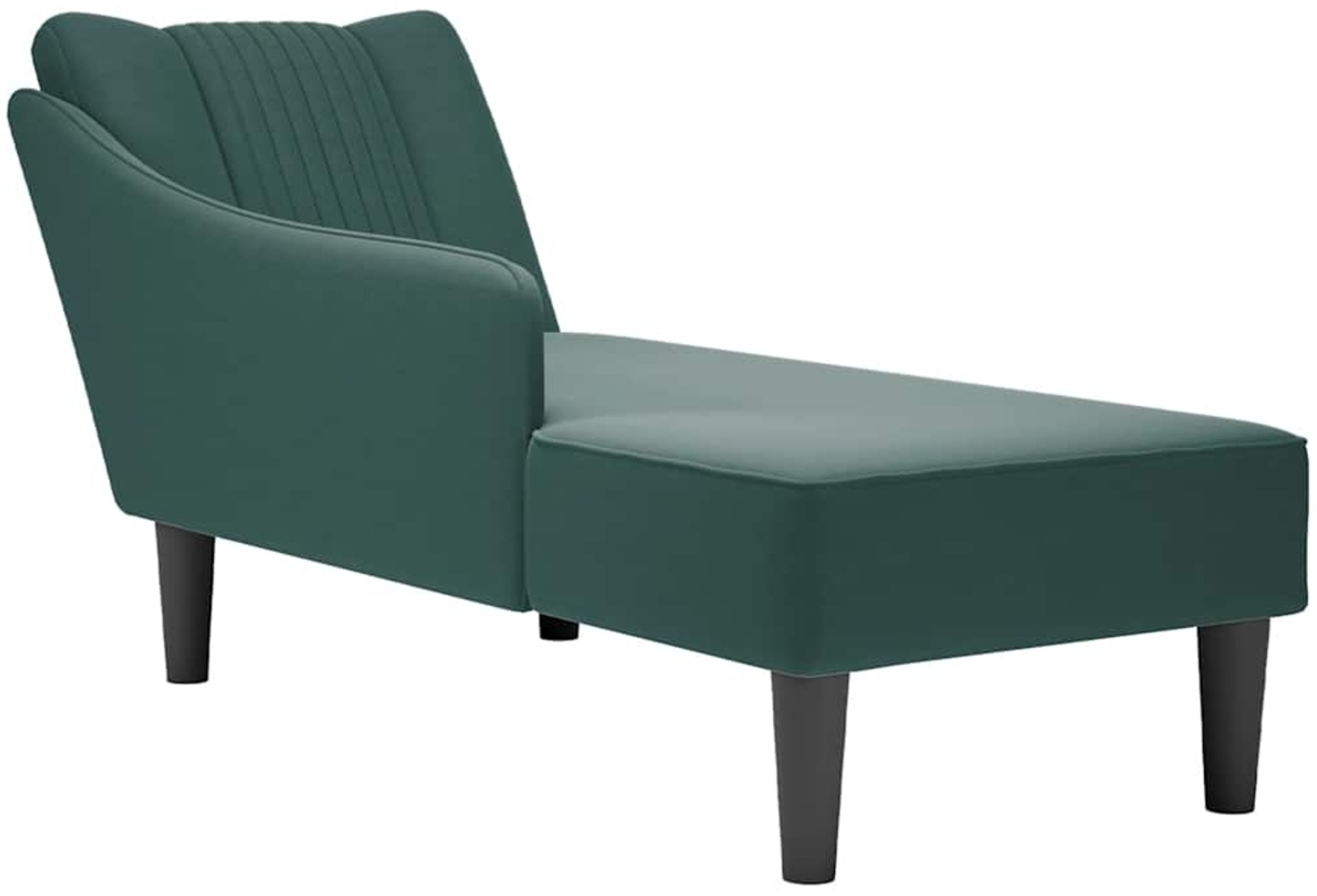 vidaXL Chaiselongue mit Rechter Armlehne Dunkelgrün Samt 4009794 Bild 1