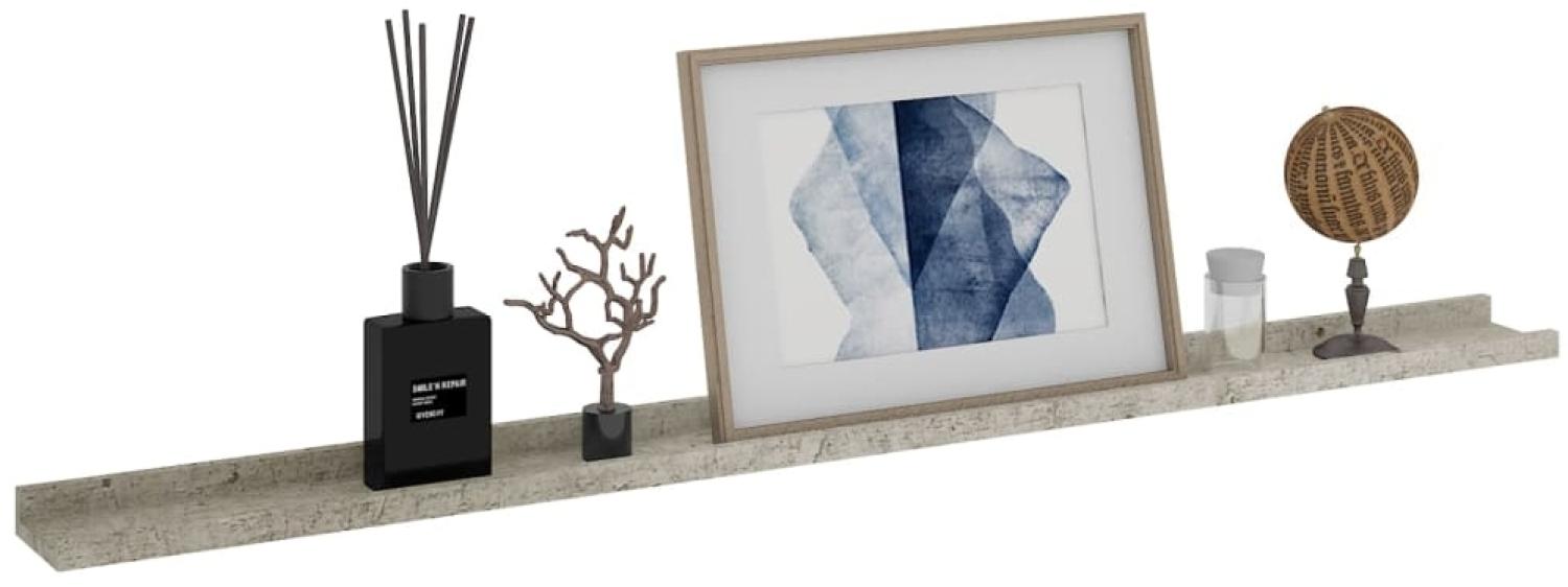 vidaXL Wandregale 4 Stk. Betongrau 115x9x3 cm 326708 Bild 1
