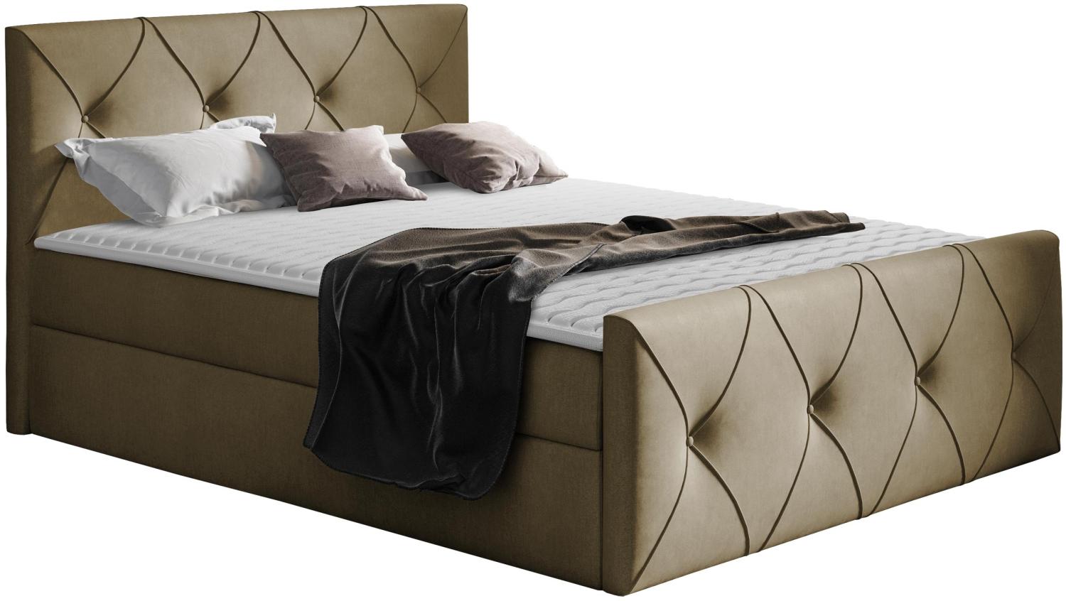 Mirjan24 Boxspringbett Nakir Lux, Beige 120 x 200 cm Bild 1