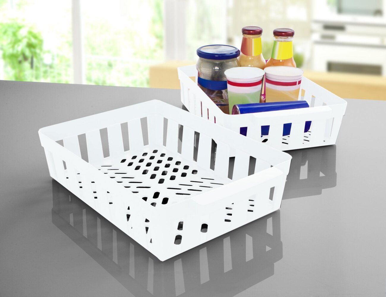 Ruco Aufbewahrungssystem, Kunststoff, (Set, 4-tlg), für den Kühlschrank, Kunststoff, Maße(HxBxT): 8x23x34cm Bild 1