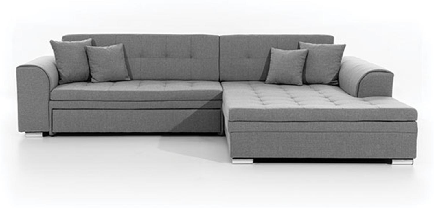 ELTAP 'Sorento', Ecksofa, Eckcouch, Grau, 78 x 194 x 296 cm, Rechts Bild 1