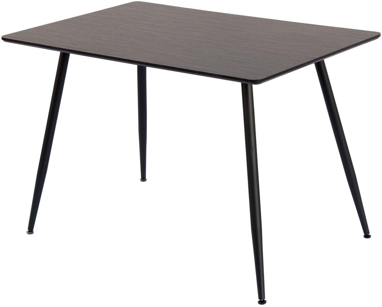 Esstisch Tischplatte mit Holzmaserung Küchentisch Esszimmertisch Speisetisch Tisch Esszimmer Küche 115x75 MDF Metallrahmen Dunkelbraun Bild 1