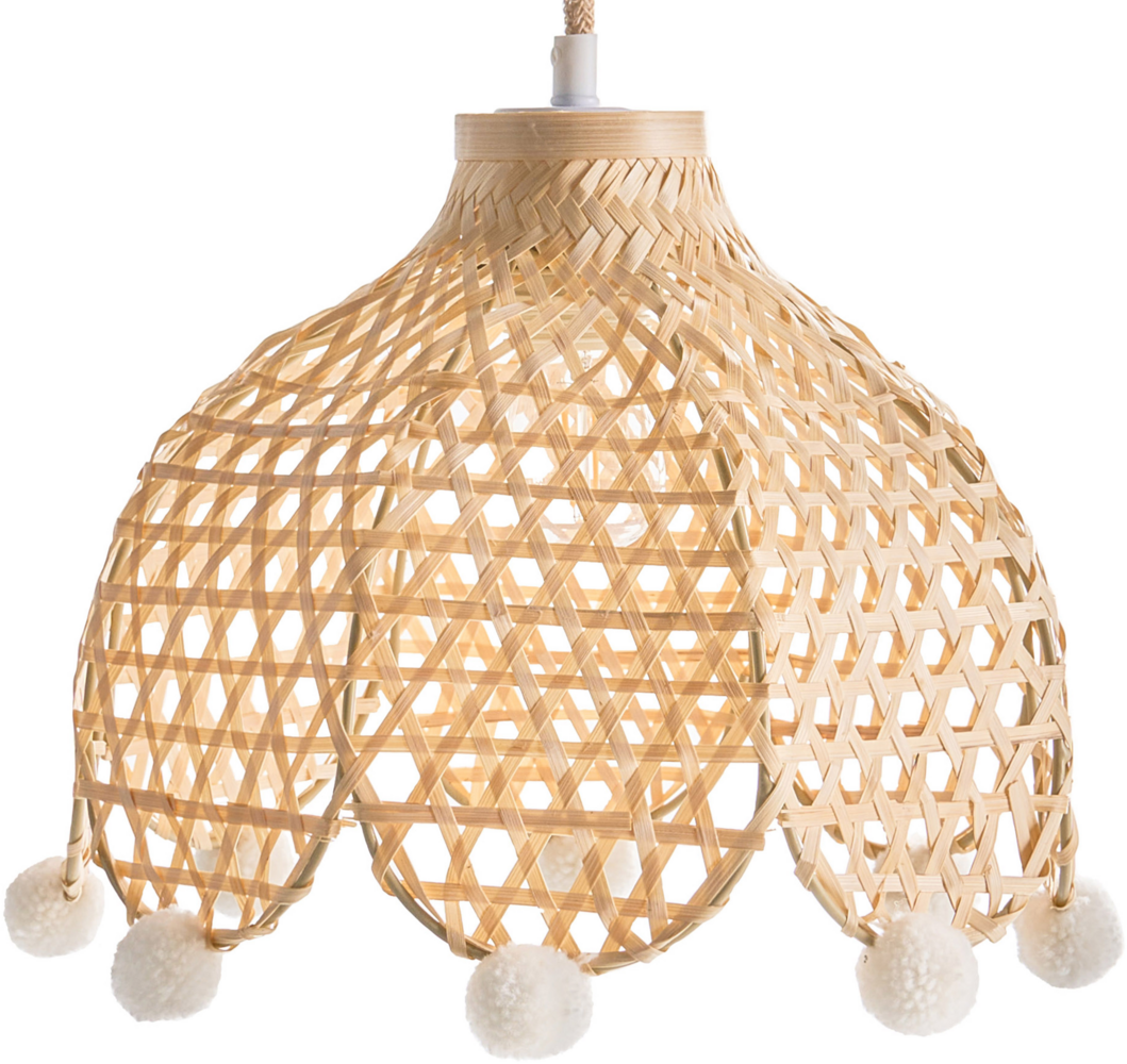 Hängeleuchte MANYAME Rattan Naturfarben Bild 1