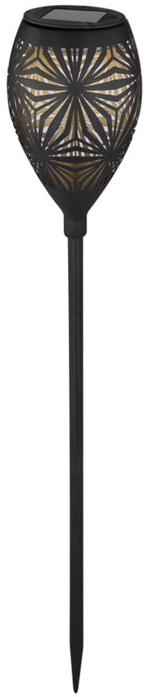 LED Solar Steckleuchte, Metall, schwarz, wetterfest, H 58 cm Bild 1