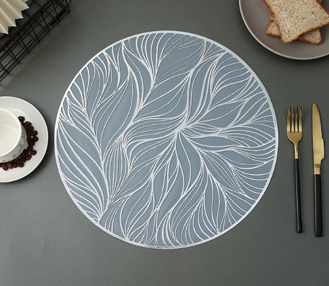 XDeer Tischdecke 4 stück Tischset, Platzset Rund/Rechteck,Tischsets Abwaschbar, Hitzebeständige, 38 * 38 cm Bild 1