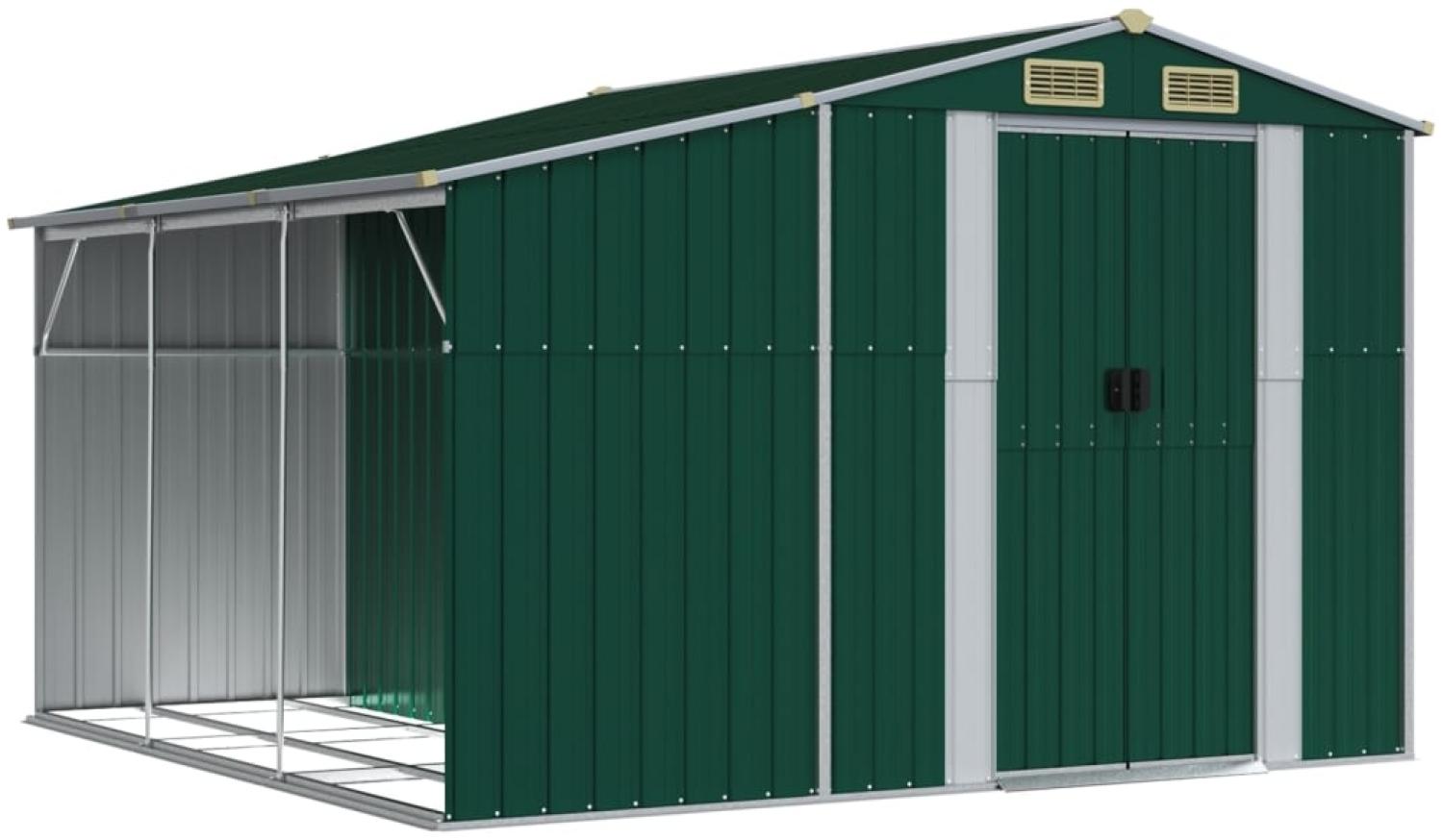 vidaXL Gerätehaus Grün 277x279x179 cm Verzinkter Stahl 3188287 Bild 1