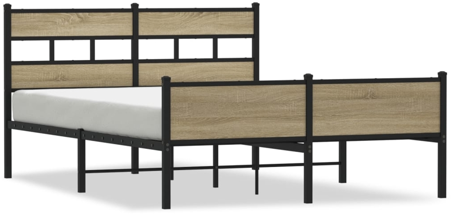 vidaXL Bettgestell ohne Matratze Sonoma-Eiche 140x200 cm Holzwerkstoff 4017291 Bild 1