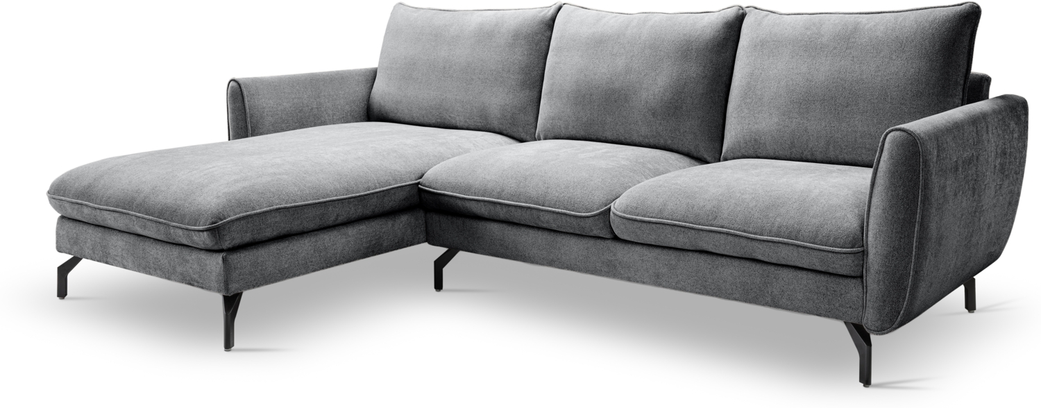 Ecksofa (B/H/T: 259x87x165 cm) in Grau Bild 1