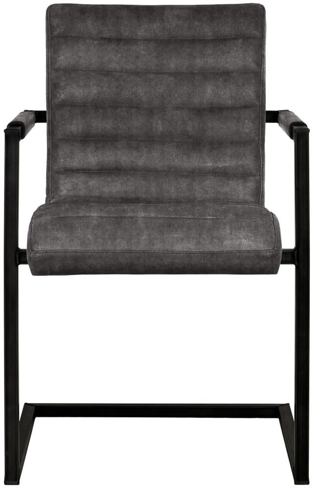 Stuhl Sabina-K Freischwinger Velour Dark Grey Bild 1