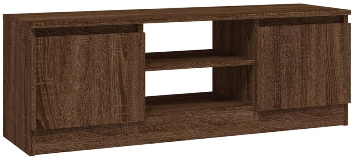 vidaXL TV-Schrank mit Tür Braun Eichen-Optik 102x30x36 cm 823357 Bild 1