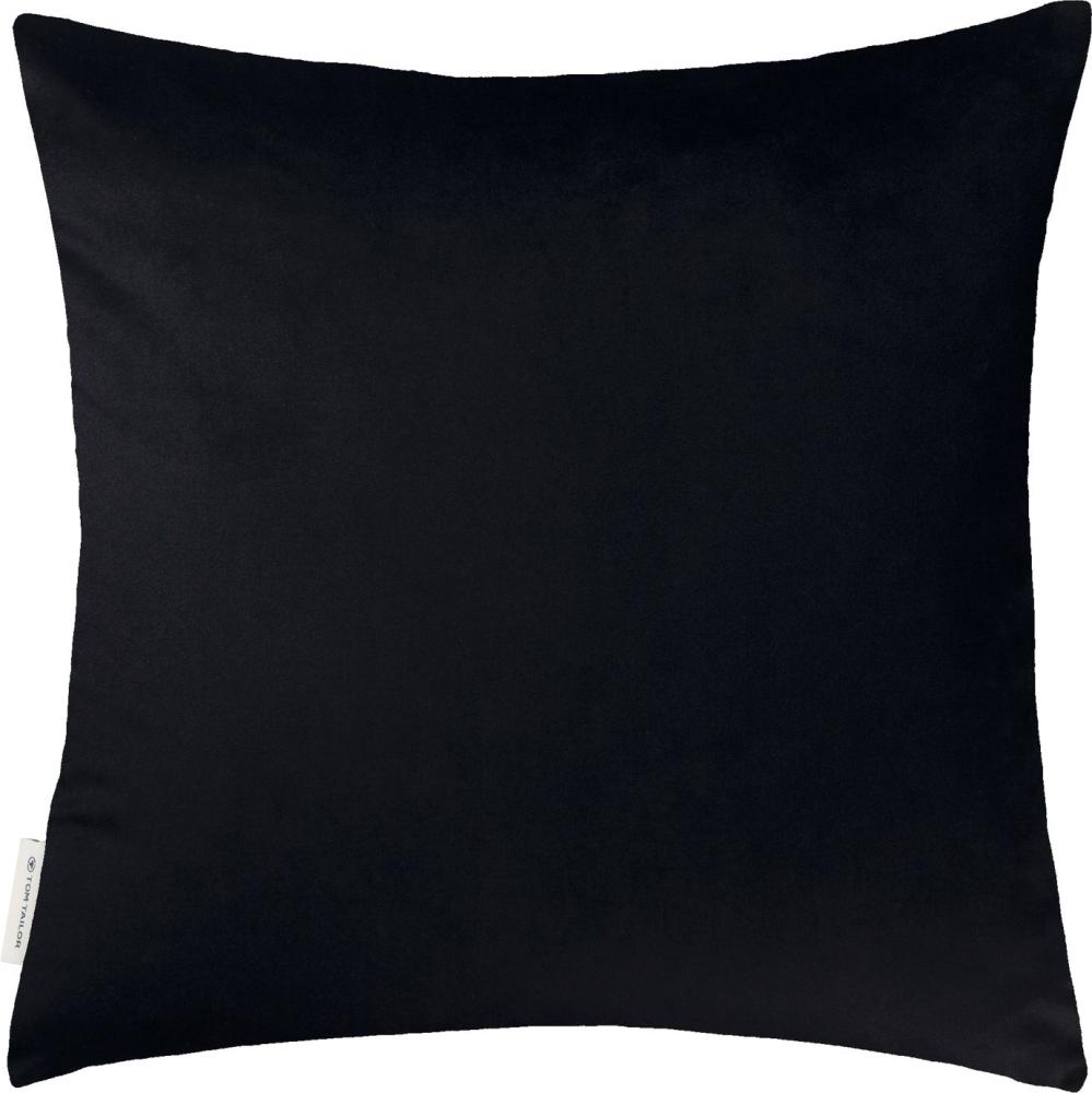 Tom Tailor Zierkissenhülle FrenchVelvet Quilt schwarz 45x45cm Bild 1