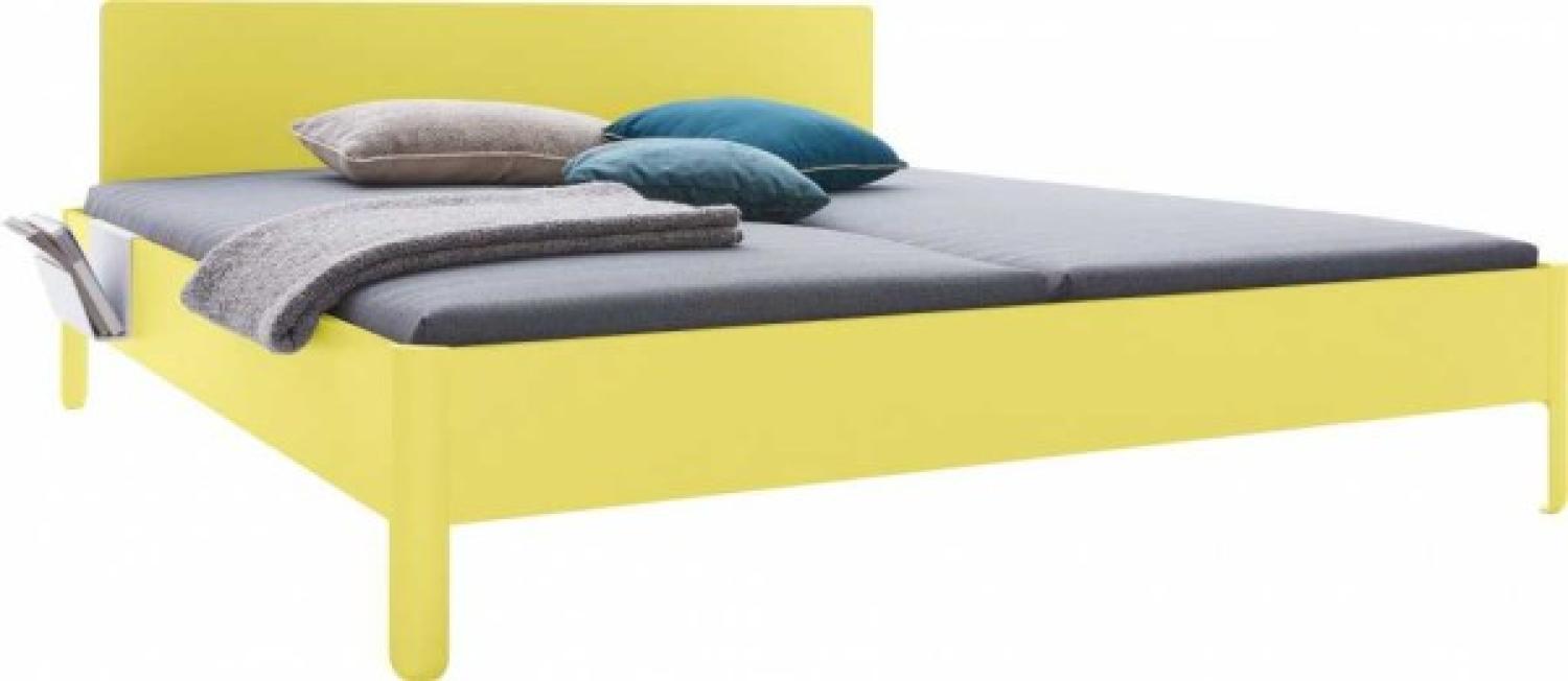 NAIT Doppelbett farbig lackiert Dynamischgelb 200 x 220cm Mit Kopfteil Bild 1