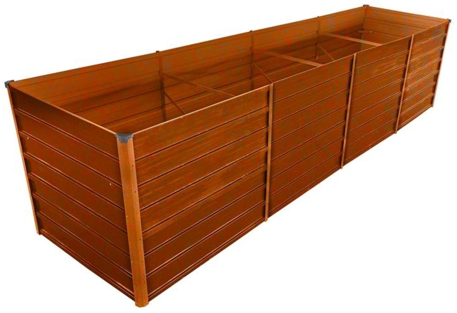 Cortenstahl Hochbeet Blumenbeet Pflanzkasten 320x80x77cm Pflanzbeet Pflanzkasten Bild 1