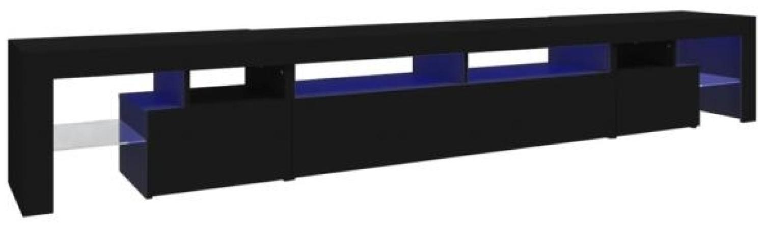 vidaXL TV-Schrank mit LED-Leuchten Schwarz 260x36,5x40 cm 3152779 Bild 1