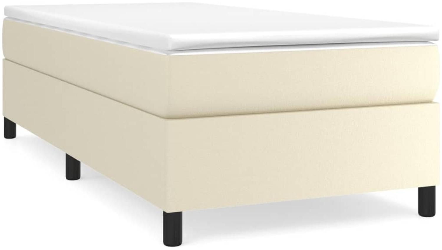 vidaXL Polsterbett Creme 90x190 cm Kunstleder Bild 1