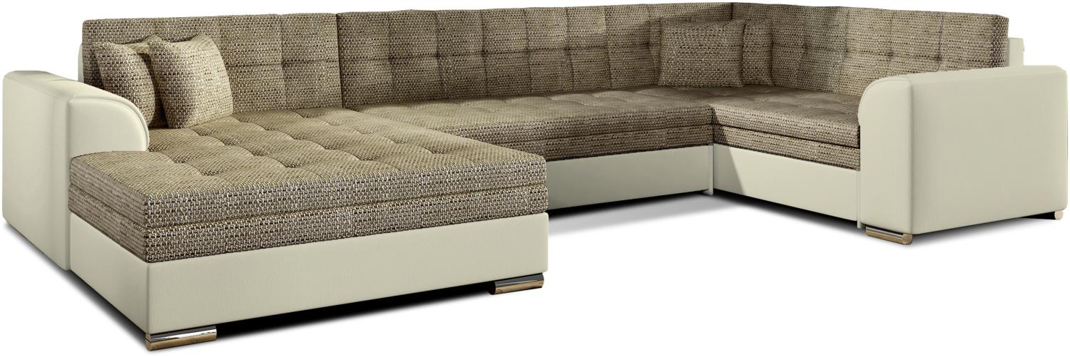 Damario, Ecksofa, Eckcouch, Beige Bild 1