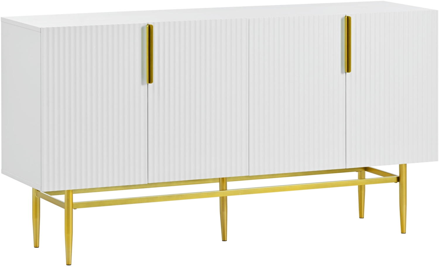 ComfortXL Sideboard O3122, Holzwerkstoff, Weiß, 153x41x80cm Bild 1