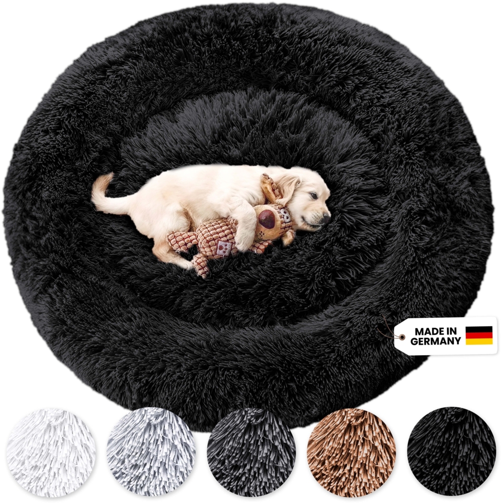 Hundebett Fluffy Plus Schwarz - XS - 60cm Bild 1