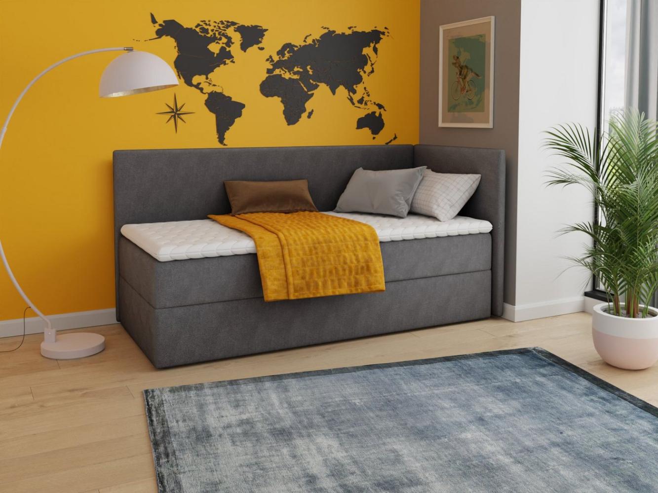 Sofnet Boxbett Flame (mit Bettkasten, Bonell-Matratze und Topper), Einzelbett, Polsterbett, Boxspringbett, Kinderbett, Jugendbett Bild 1
