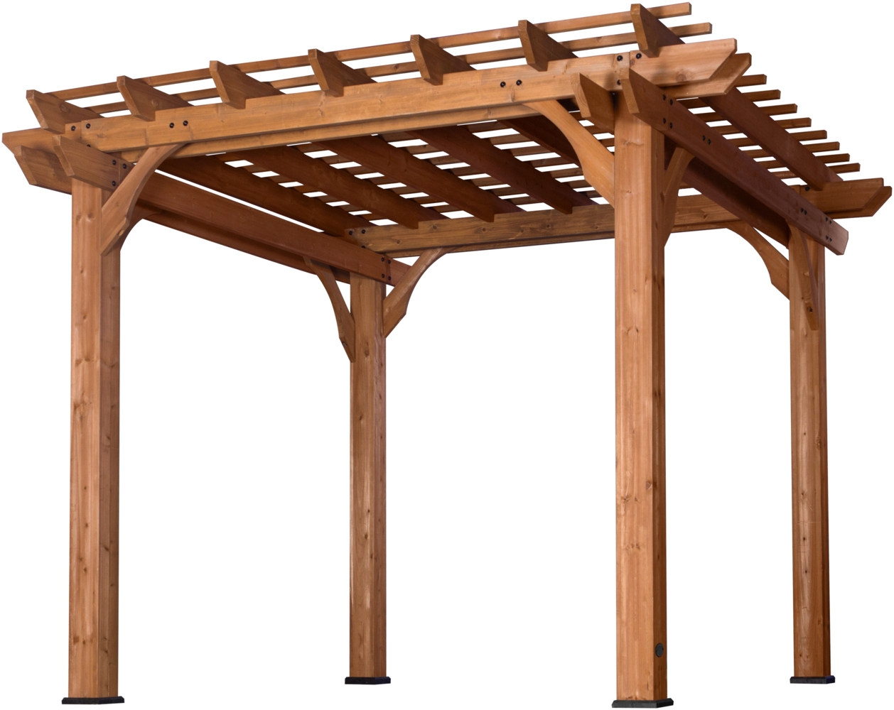 Backyard Discovery Pergola aus Holz 305x305 cm Terrassenüberdachung freistehend für den Garten | Braun | Holz | 305 cm Bild 1