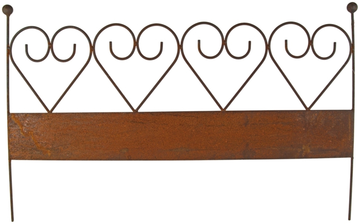 Rankzaun / Steckzaun / Beetbegrenzung Herzen ca. 51 cm - Gartendekoration Bild 1