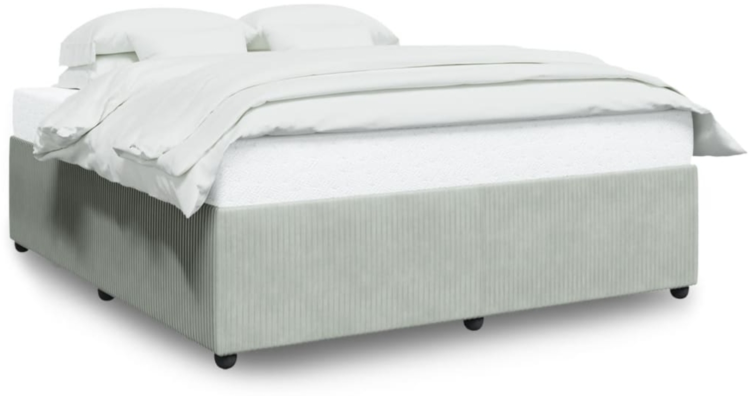 vidaXL Bettgestell ohne Matratze Hellgrau 180x200 cm Samt 3285024 Bild 1