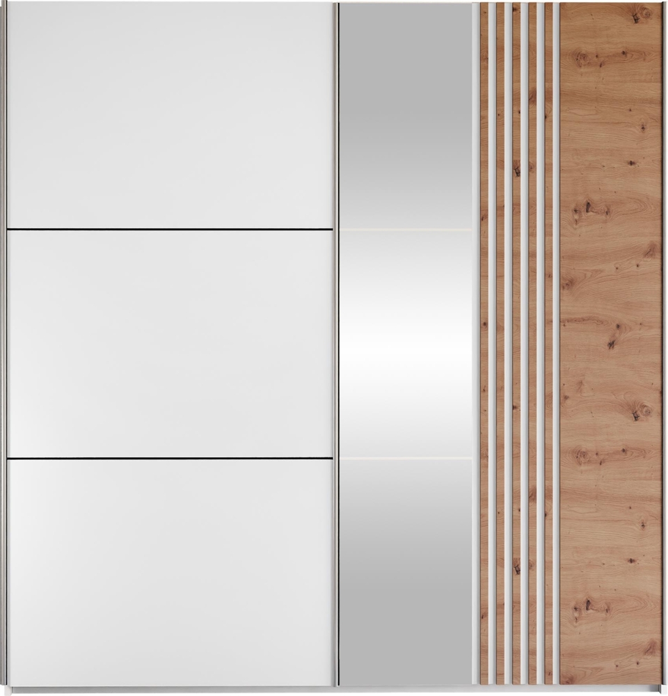 Kleiderschrank Sitakiz 203 (Farbe: Weiß / Weiß + Eiche Wotan) Bild 1