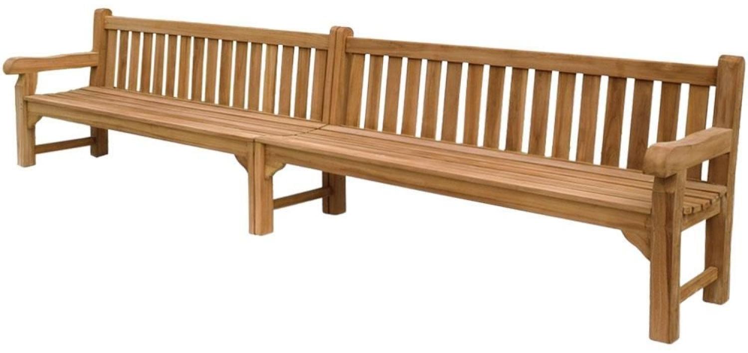 Parkbank Piceno XXL Teak Massivholz extra stark - Breite: 400 cm Bild 1