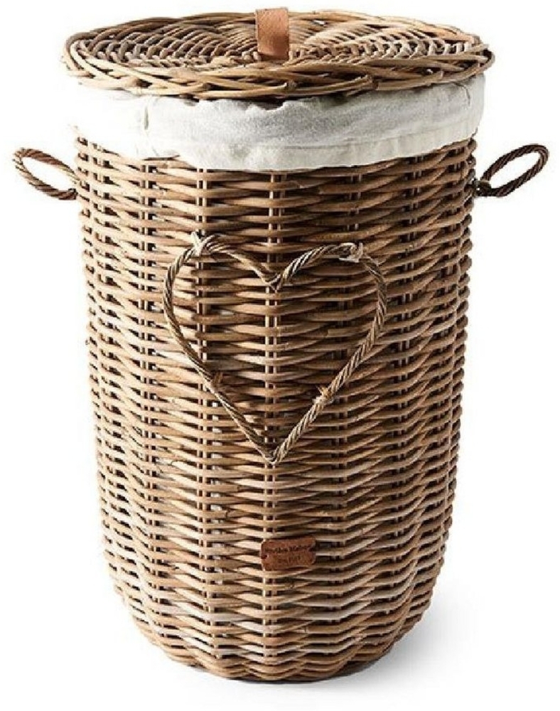 Rivièra Maison Badorganizer Wäschekorb Heart Laundry Rustic Rattan Bild 1