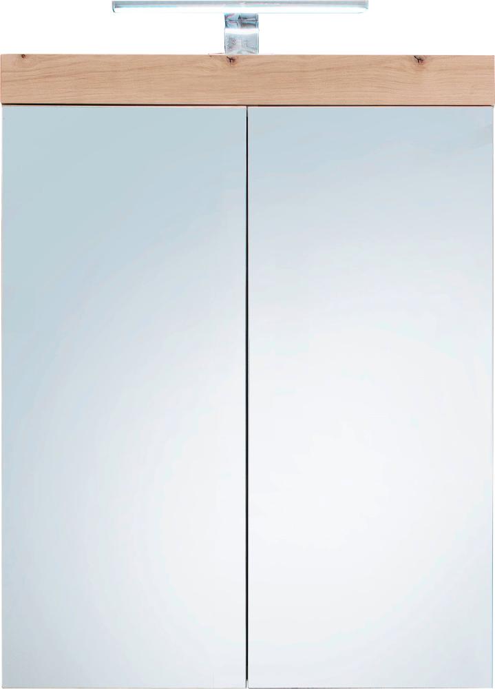 trendteam Spiegelschrank mit Beleuchtung Badspiegel Amanda Mando 60 x 77 x 17 Bild 1