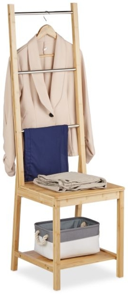 Herrendiener Stuhl Bambus & Edelstahl 10048522 Bild 1