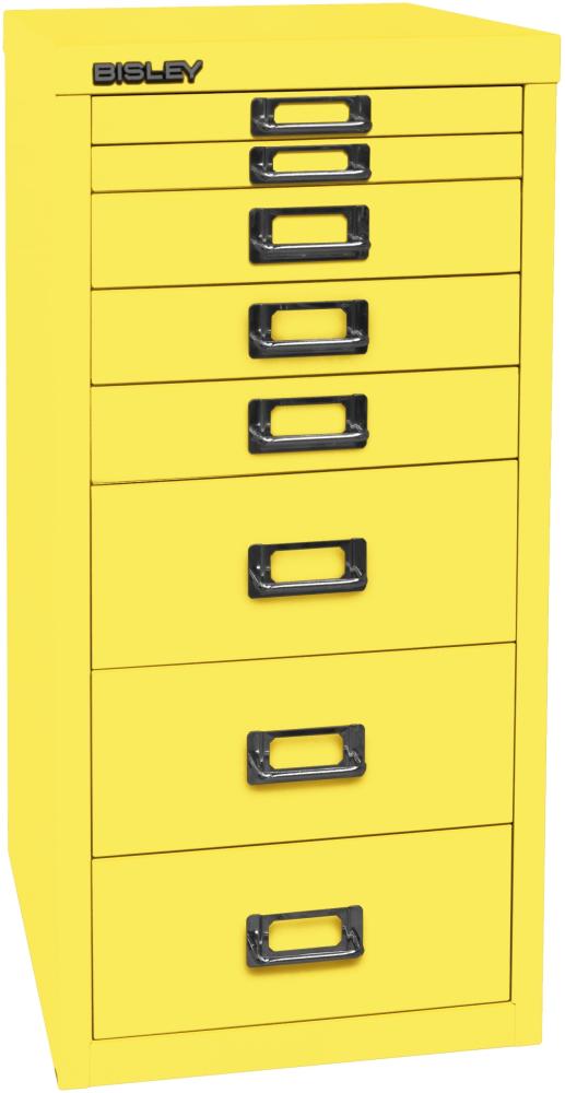 Bisley MultiDrawer™, 29er Serie, DIN A4, 8 Schubladen, Farbe zinkgelb Bild 1