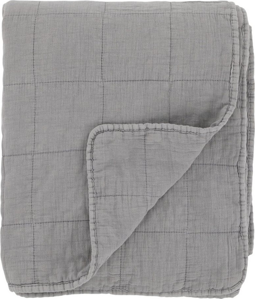 Chic Antique Tagesdecke Chic Antique - Decke Quilt Tagesdecke Kuscheldecke 180x130cm Grau Bild 1