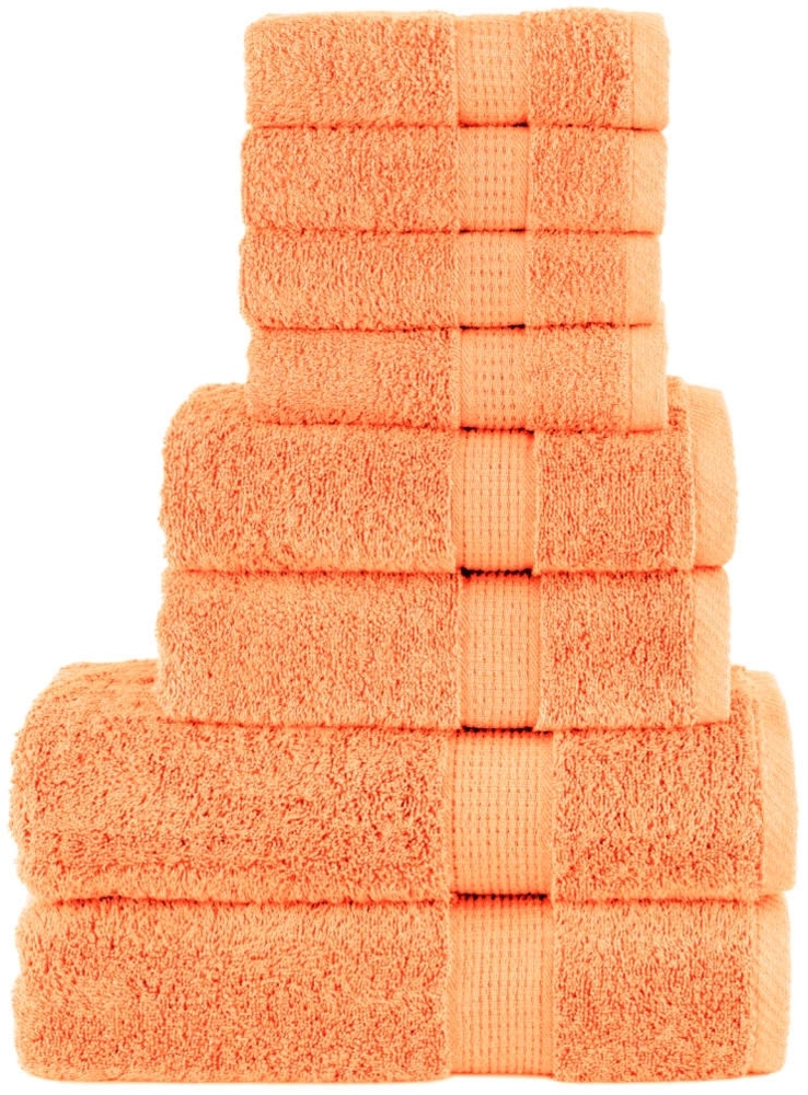 vidaXL 8 tlg. Premium-Handtuch-Set SOLUND Orange 600 g/m² 137546 Bild 1