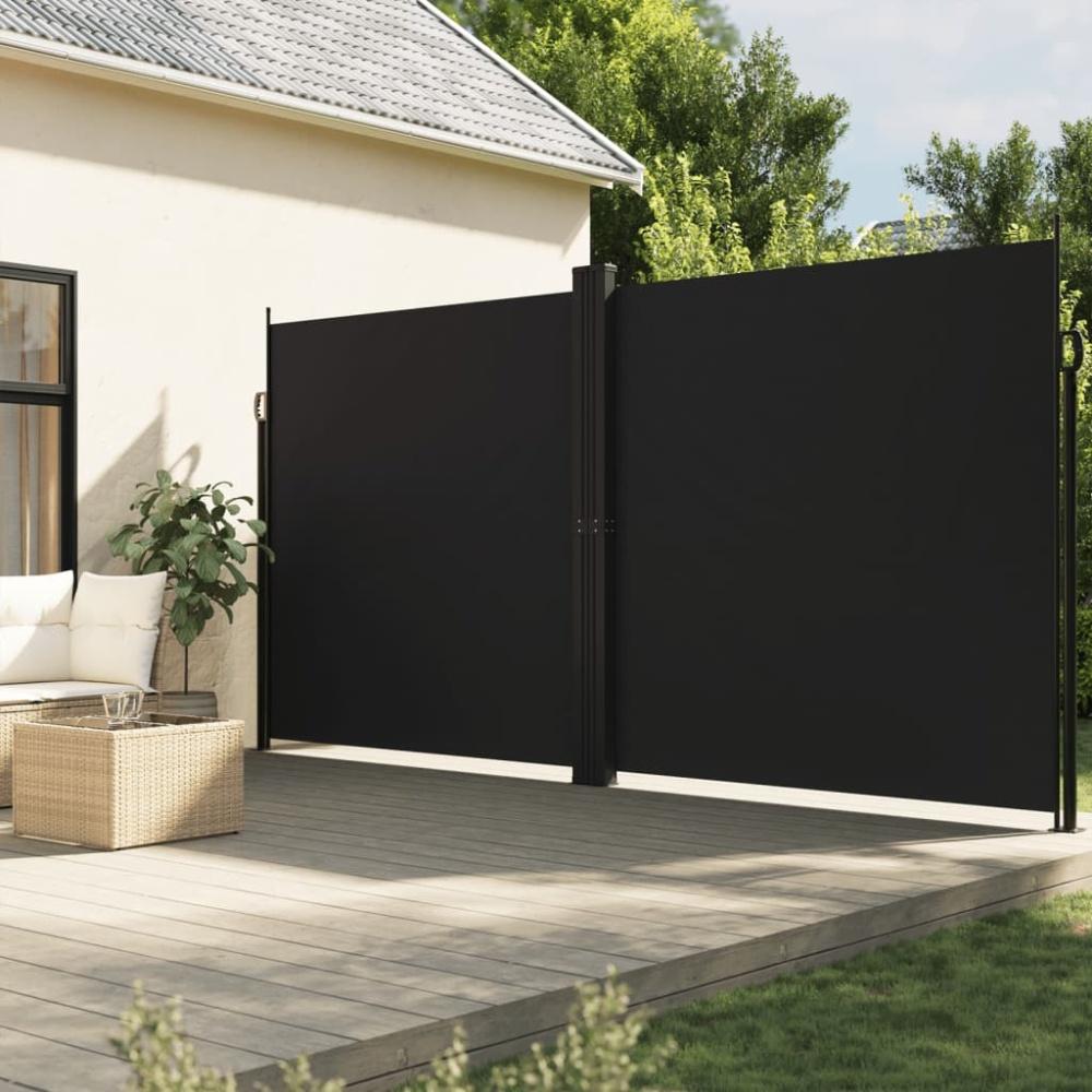 vidaXL Seitenmarkise Ausziehbar Schwarz 200x600 cm 4004654 Bild 1