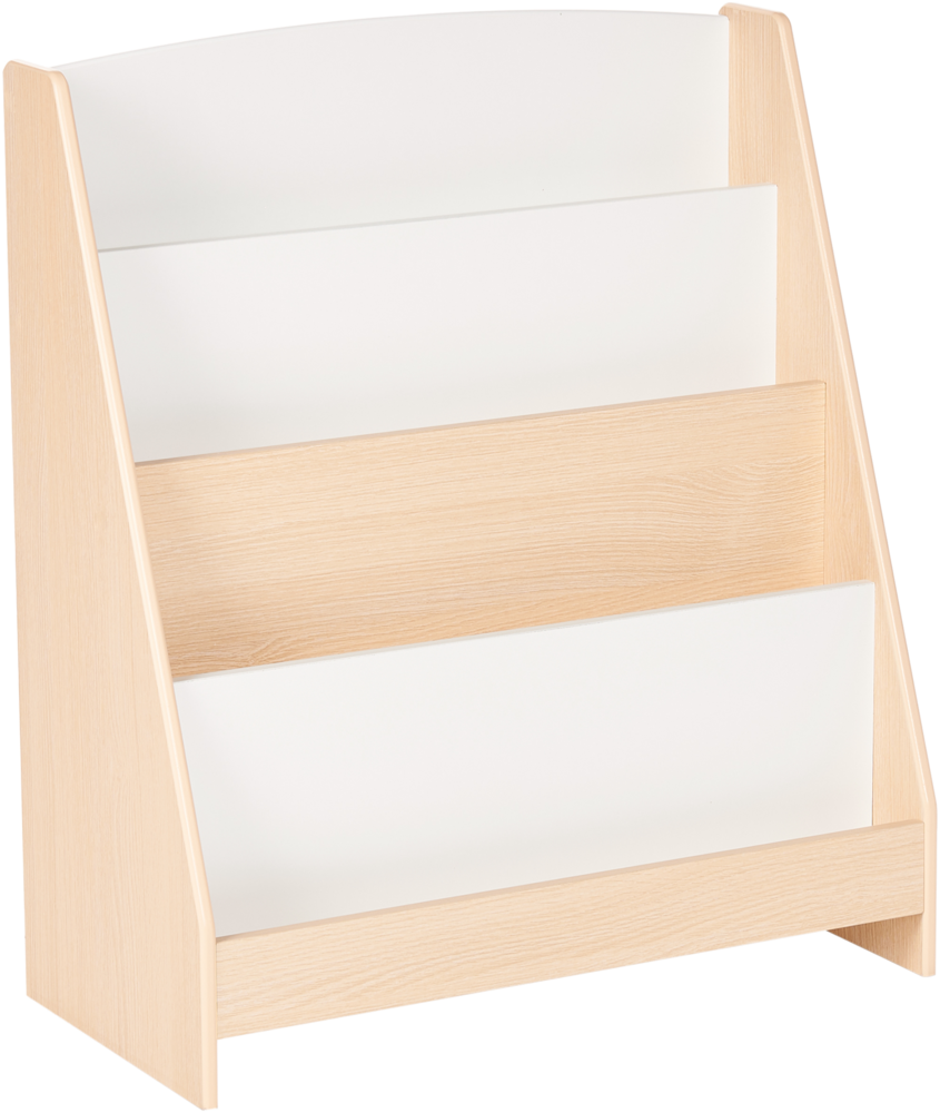 Bücherregal mit 4 Fächern LILOET Holzwerkstoff Heller Holzfarbton Bild 1